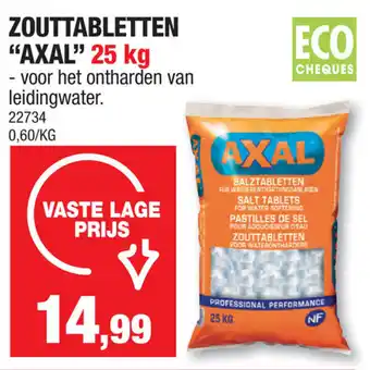 Hubo ZOUTTABLETTEN "AXAL" 25 kg aanbieding