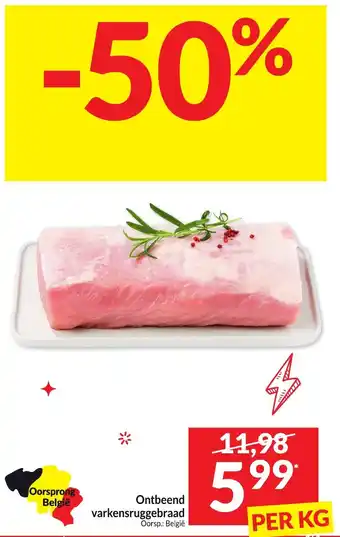 Intermarché Ontbeend varkensruggebraad aanbieding