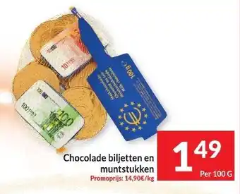 Intermarché Chocolade biljetten en muntstukken aanbieding