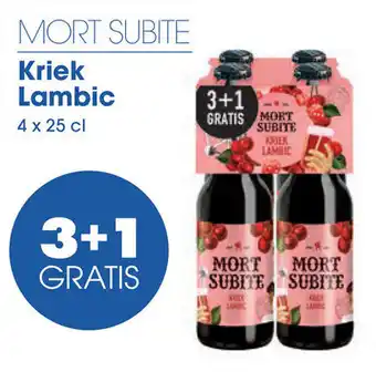 Prik en Tik MORT SUBITE Kriek Lambic 4 x 25 cl aanbieding