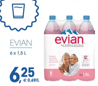 Prik en Tik EVIAN 6 x 1,5 L aanbieding