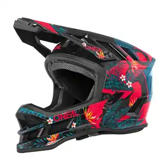 Decathlon Blade polyacrylite helm rio - fullface helm - rood/zwart aanbieding