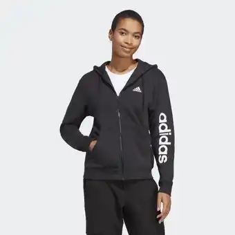 Decathlon Essentials linear french terry ritshoodie aanbieding