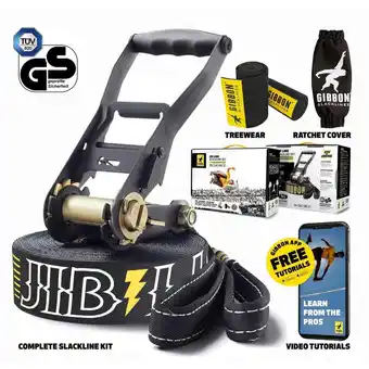 Decathlon Slackline jibline met boombescherming - slacklining - zwart aanbieding