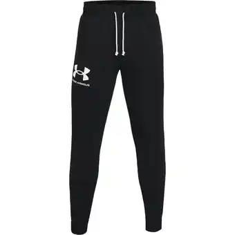 Decathlon Broek under armour rival terry joggers, zwart, mannen aanbieding