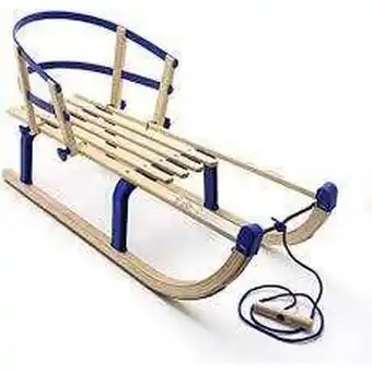 Opvouwbare houten slee met zitje - 110cm