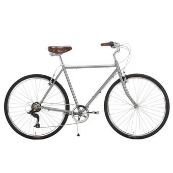 Decathlon Stadsfiets 28 capri niza melting silver, hoog frame aanbieding