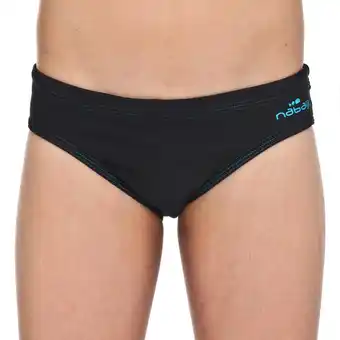 Decathlon Zwemslip voor jongens 100 basic zwart aanbieding