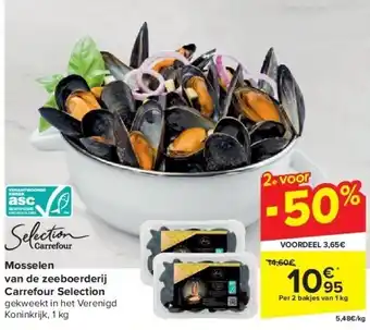Carrefour Mosselen van de zeeboerderij carrefour selection aanbieding