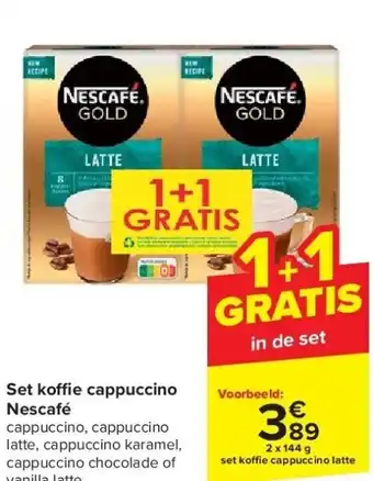 Carrefour Set ko e cappuccino nescafé aanbieding