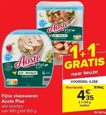 Carrefour Fijne vleeswaren aoste plus aanbieding