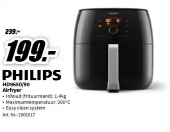 MediaMarkt Philips airfryer xxl (hd9650/90) aanbieding