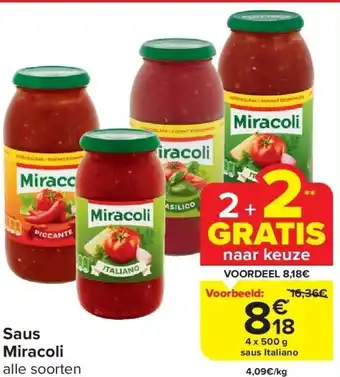 Carrefour Saus miracoli aanbieding