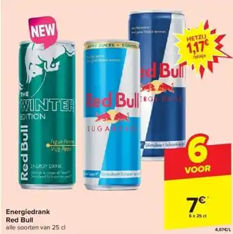 Carrefour Energiedrank red bull aanbieding