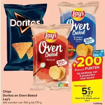 Chips doritos en oven baked lay’s