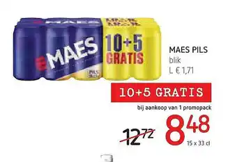 Spar Colruyt Maes Pils Blik 15x33 cl aanbieding