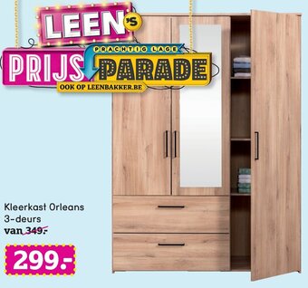 Leen Bakker Kleerkast Orleans 3-deurs aanbieding
