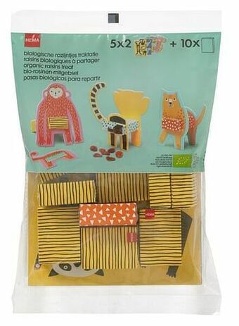 HEMA Traktatiezak Biologische Rozijnen - 10 Stuks