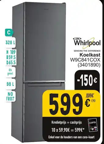 Cora Whirlpool Koelkast W9C841COX aanbieding