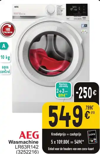 Cora AEG Wasmachine LR63R142 aanbieding