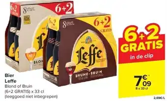 Carrefour Leffe Bier Blond of Bruin 8 x 33cl aanbieding