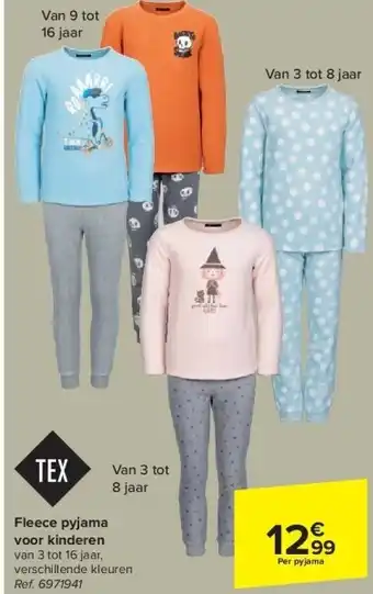 Carrefour Fleece Pyjama Voor Kinderen aanbieding