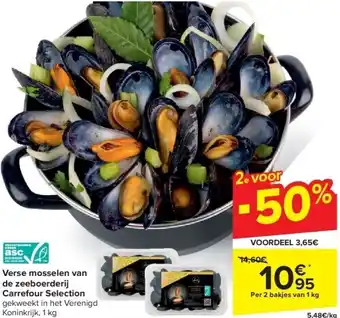Carrefour Verse mosselen van de zeeboerderij carrefour selection aanbieding