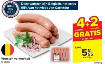 Carrefour Worsten varken/kalf aanbieding