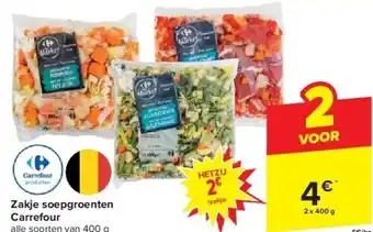 Carrefour Zakje soepgroenten carrefour 2 x 400g aanbieding