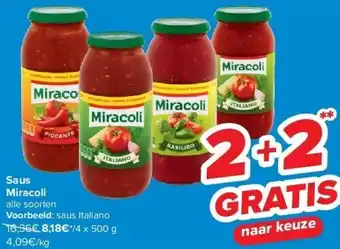 Carrefour Miracoli Saus aanbieding