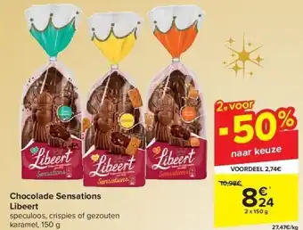 Carrefour Libeert Chocolade sensations 2 x 150g aanbieding