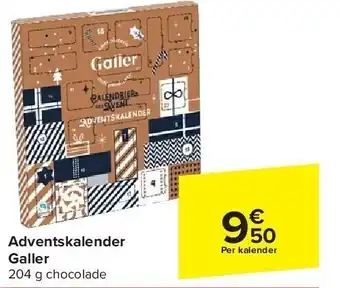 Carrefour Adventskalender galler 204g chocolade aanbieding