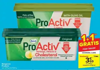 Carrefour ProActiv Margarine 2 x 250g aanbieding