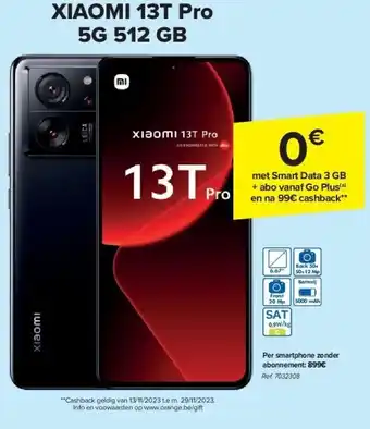 Carrefour Xiaomi 13t pro 5G 512GB aanbieding