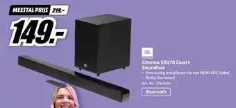 MediaMarkt JBL Cinema SB170 Zwart Soundbar aanbieding