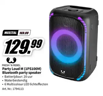 MediaMarkt FRESH 'N REBEL Party Loud M (1PS100M) Bluetooth party speaker aanbieding