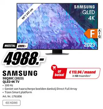 SAMSUNG 98Q80C (2023) QLED 4K TV