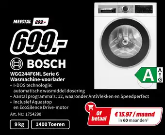 MediaMarkt BOSCH WGG244F6NL Serie 6 Wasmachine-voorlader aanbieding