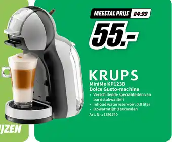 MediaMarkt KRUPS MiniMe KP123B Dolce Gusto-machine aanbieding