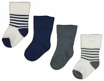 HEMA 4-pak Babysokken Met Bamboe Blauw (blauw)