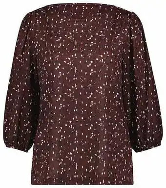 HEMA HEMA Dames T-shirt Met Pofmouw Bordeauxrood (bordeauxrood) aanbieding