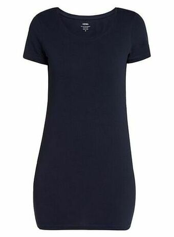 HEMA HEMA Dames T-shirt - Bioloigsch Katoen Donkerblauw (donkerblauw) aanbieding