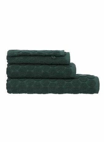 HEMA HEMA Handdoeken - Zware Kwaliteit - Gestipt Donkergroen (donkergroen) aanbieding