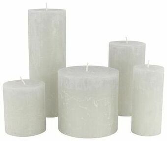 HEMA Rustieke Kaarsen Lichtgrijs (lichtgrijs)