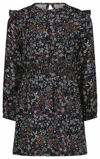 HEMA HEMA Kinderjurk Met Smock Donkerblauw (donkerblauw) aanbieding
