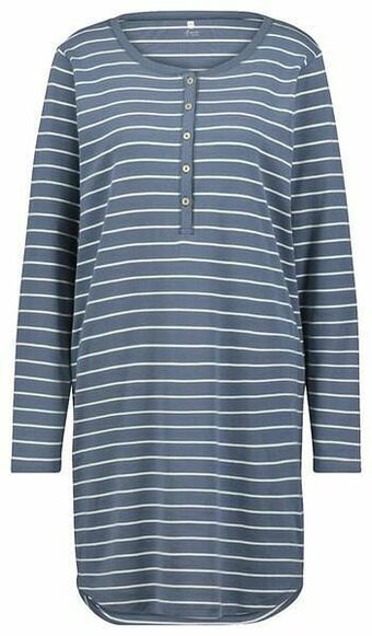 HEMA HEMA Damesnachthemd Strepen Blauw (blauw) aanbieding