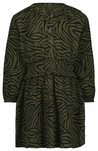 HEMA Kinderjurk Zebra Legergroen (legergroen)
