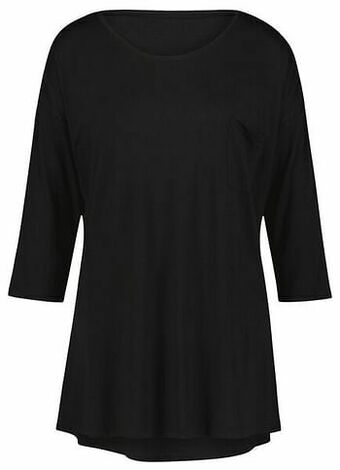 HEMA Dames Nachtshirt Viscose Zwart (zwart)