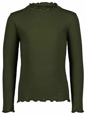 HEMA Kinder T-shirt Rib Legergroen (legergroen)