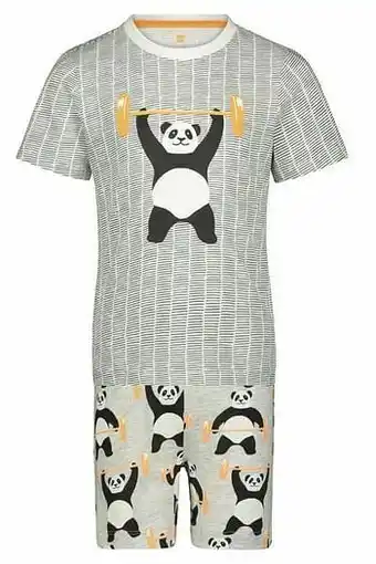 HEMA HEMA Kindershortama Panda Gebroken Wit (gebroken wit) aanbieding